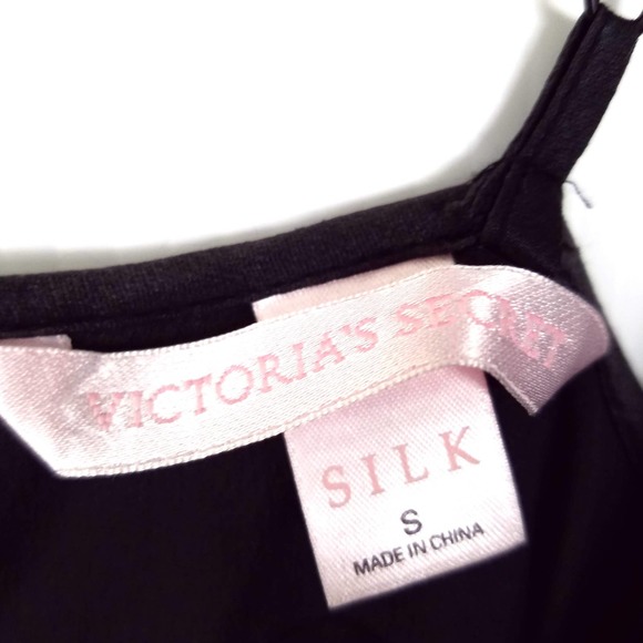 Vintage Victoria's Secret Silk Lace Trim Babydoll Tank or Short Negligee Small - Picture 6 of 6